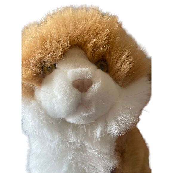 American Wego Toy White & Tan 13" Sitting Maltese Cat Plush Stuffed Animal - Picture 2 of 14